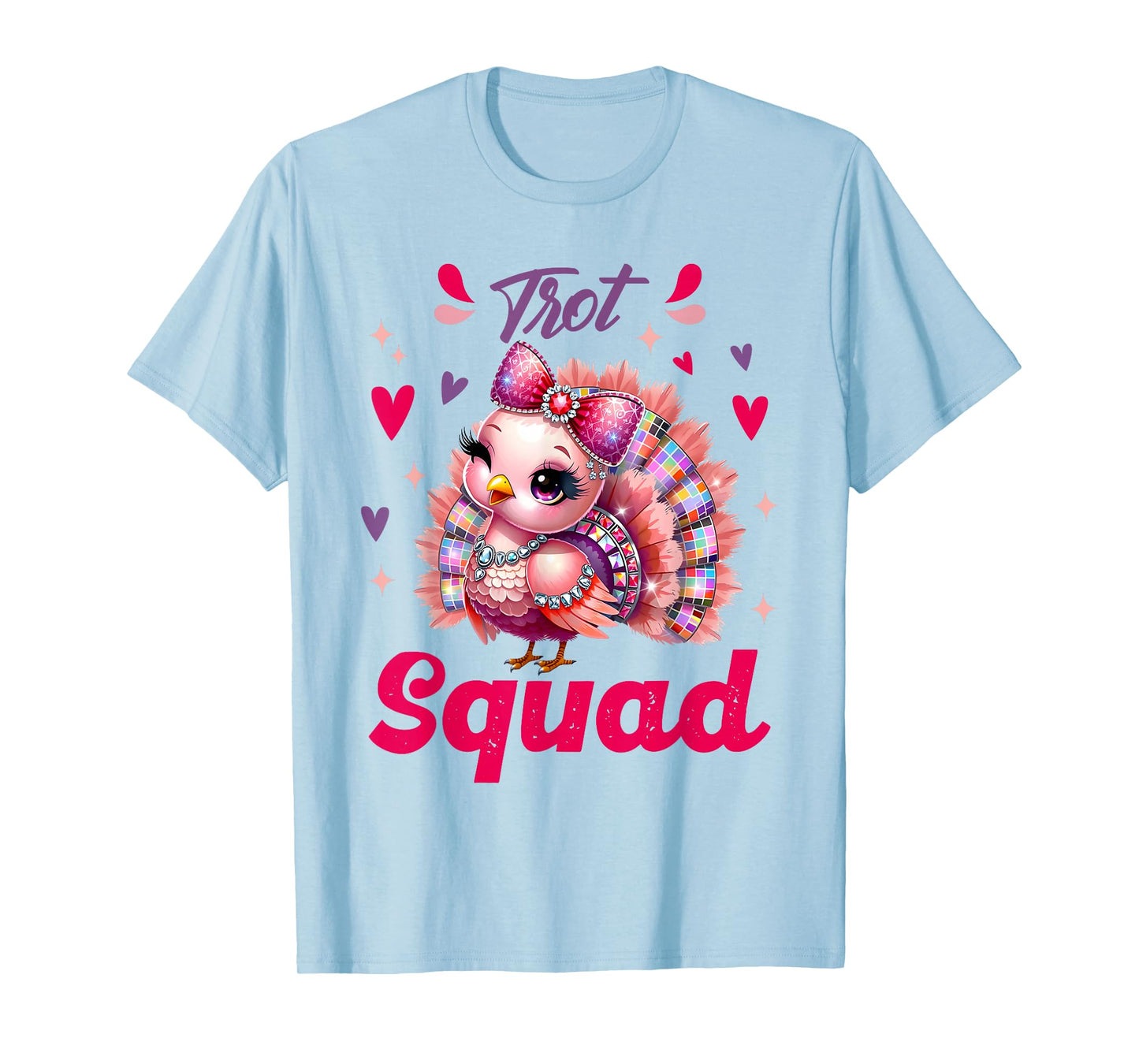 Thanksgiving Turkey Trot Squad 2025 Cute Girl Women Kids T-Shirt