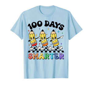 Groovy Dabbing Pencil 100 Days of School Boys Girls Teacher T-Shirt