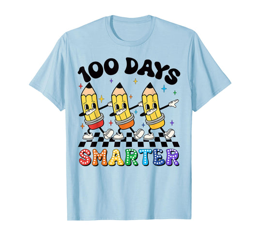 Groovy Dabbing Pencil 100 Days of School Boys Girls Teacher T-Shirt