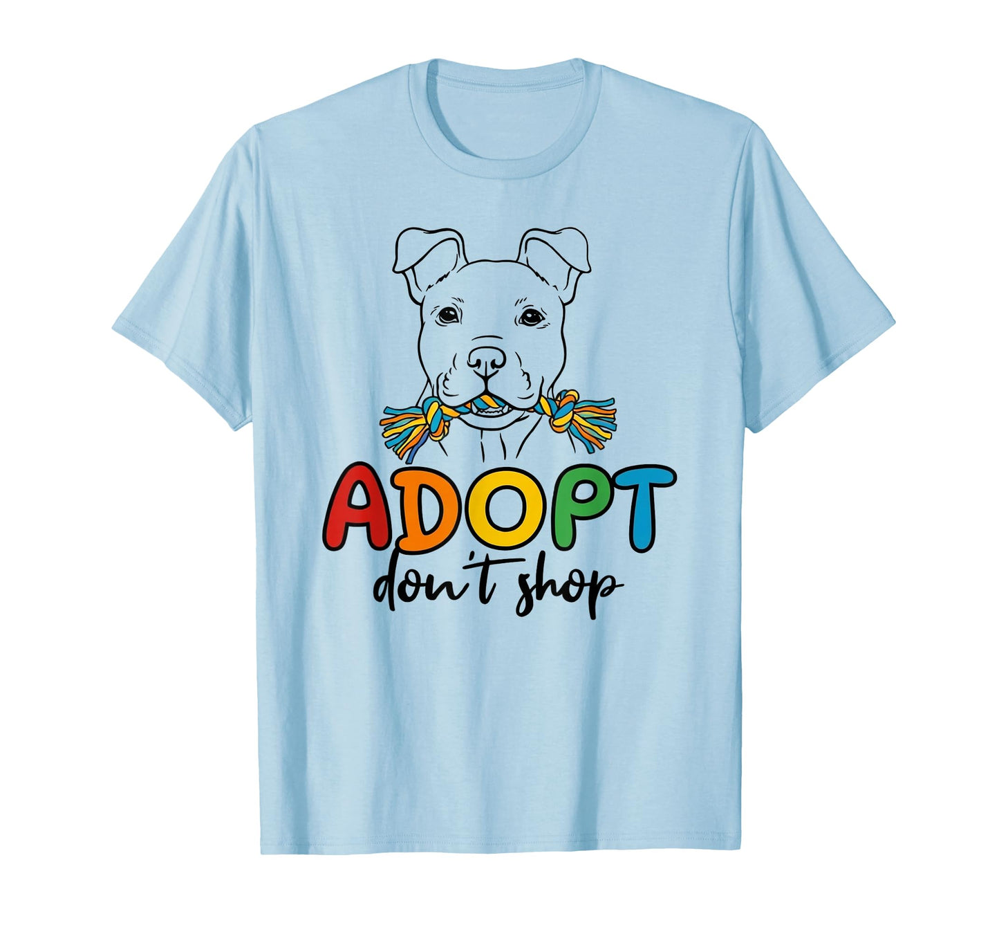 Adopt Don't Shop Rescue Awareness, Colorful Cute Rescue T-Shirt