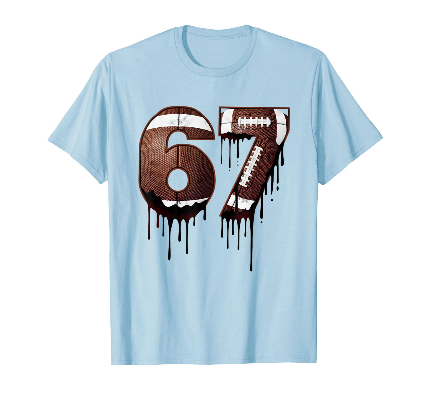 Football 67 Six Seven Funny Gen Alpha Meme Drip T-Shirt