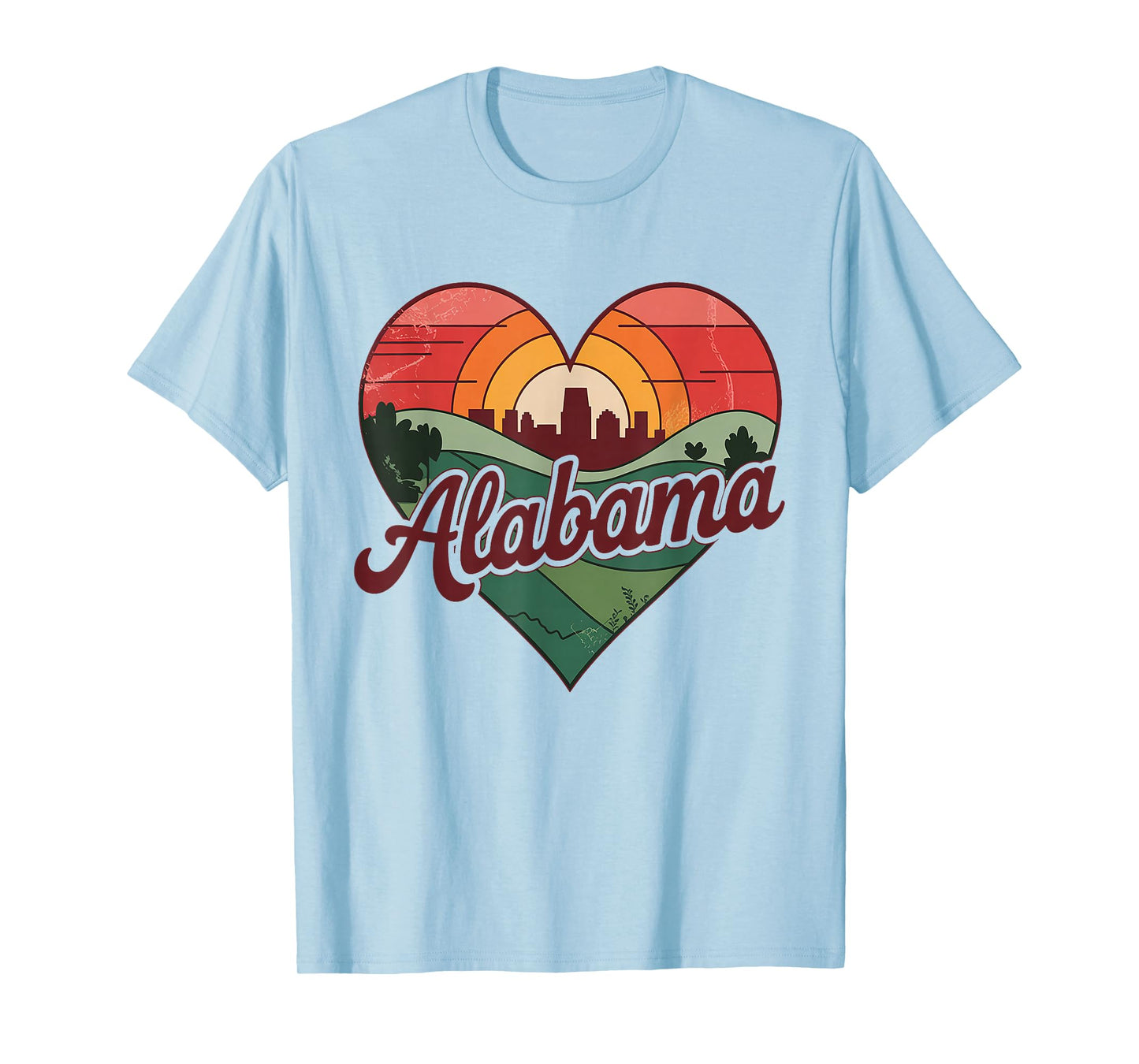 Alabama Vintage Heart T-Shirt - Retro Travel Souvenir T-Shirt