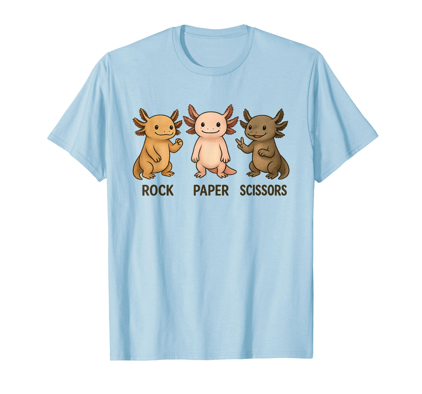 Funny Hand Game Axolotl Rock Paper Scissors – Cute Axolotl T-Shirt