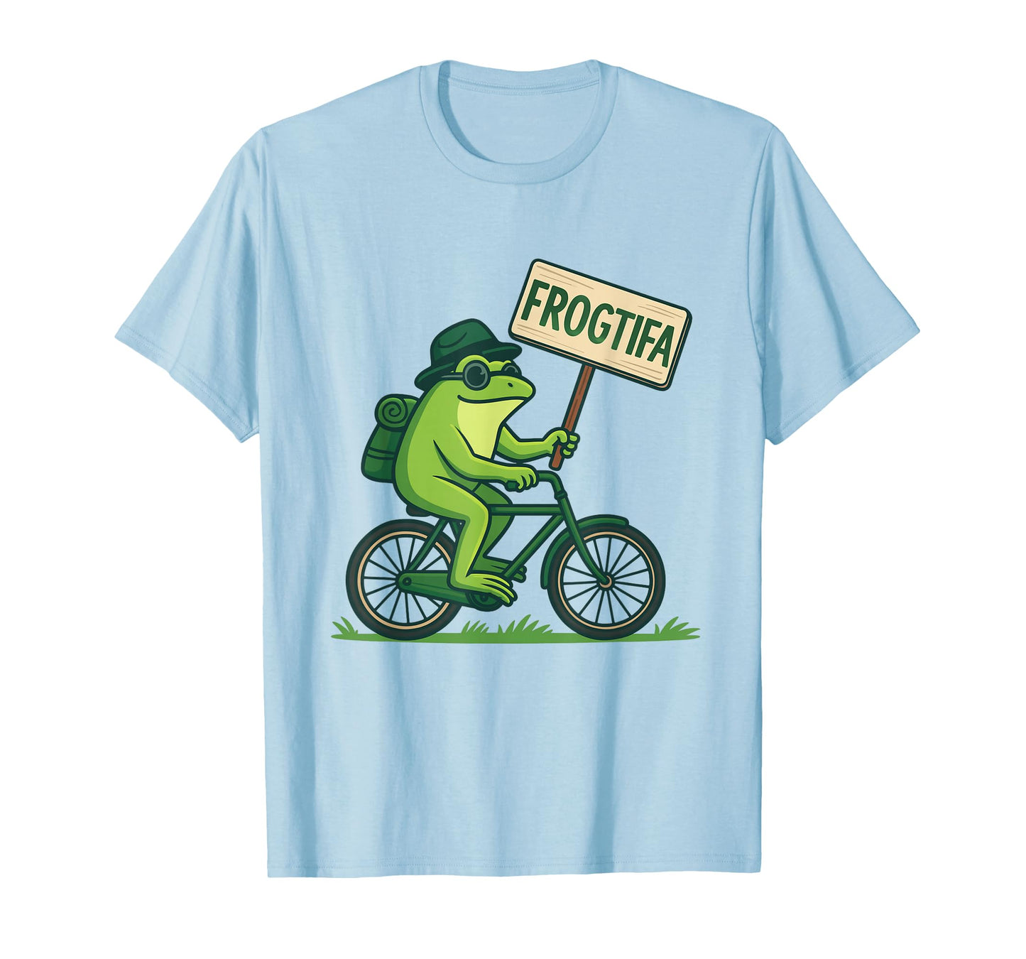 Frog On Bike Resist Portland Frogtifa Protest Men Women T-Shirt