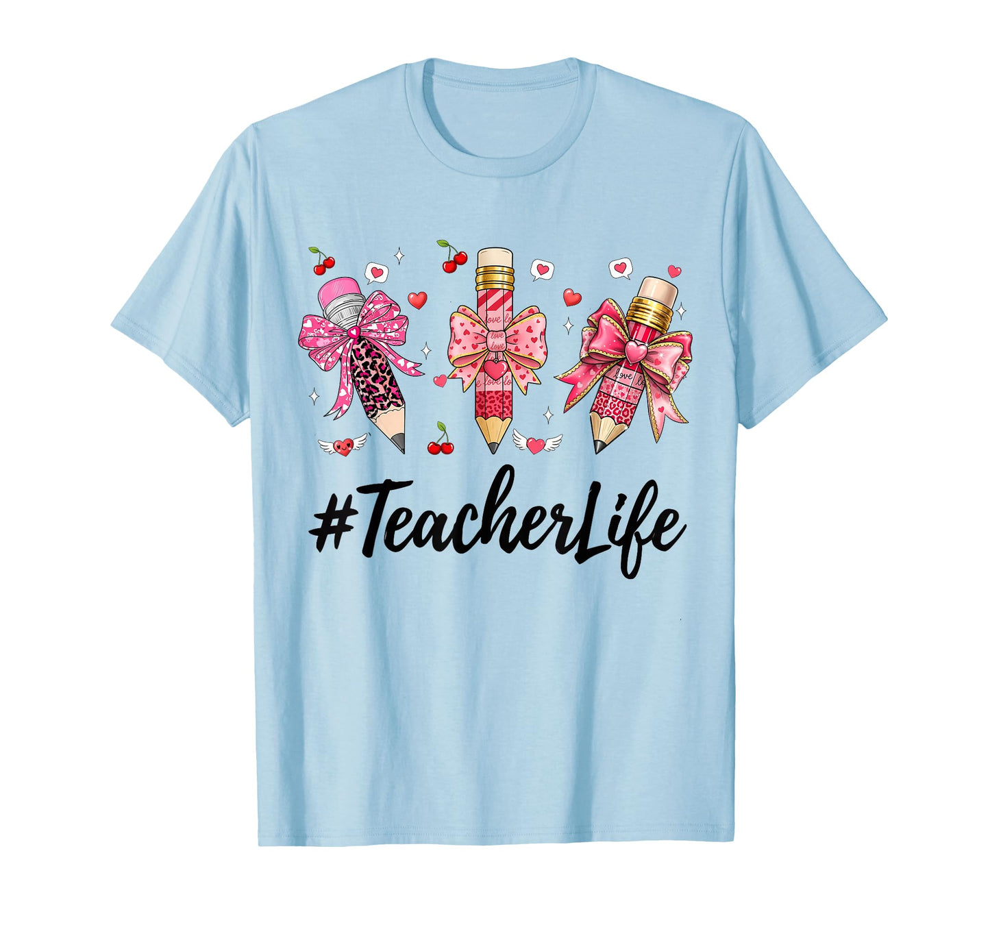 Teacher Valentine Coquette Bow Teacher Valentines Day T-Shirt