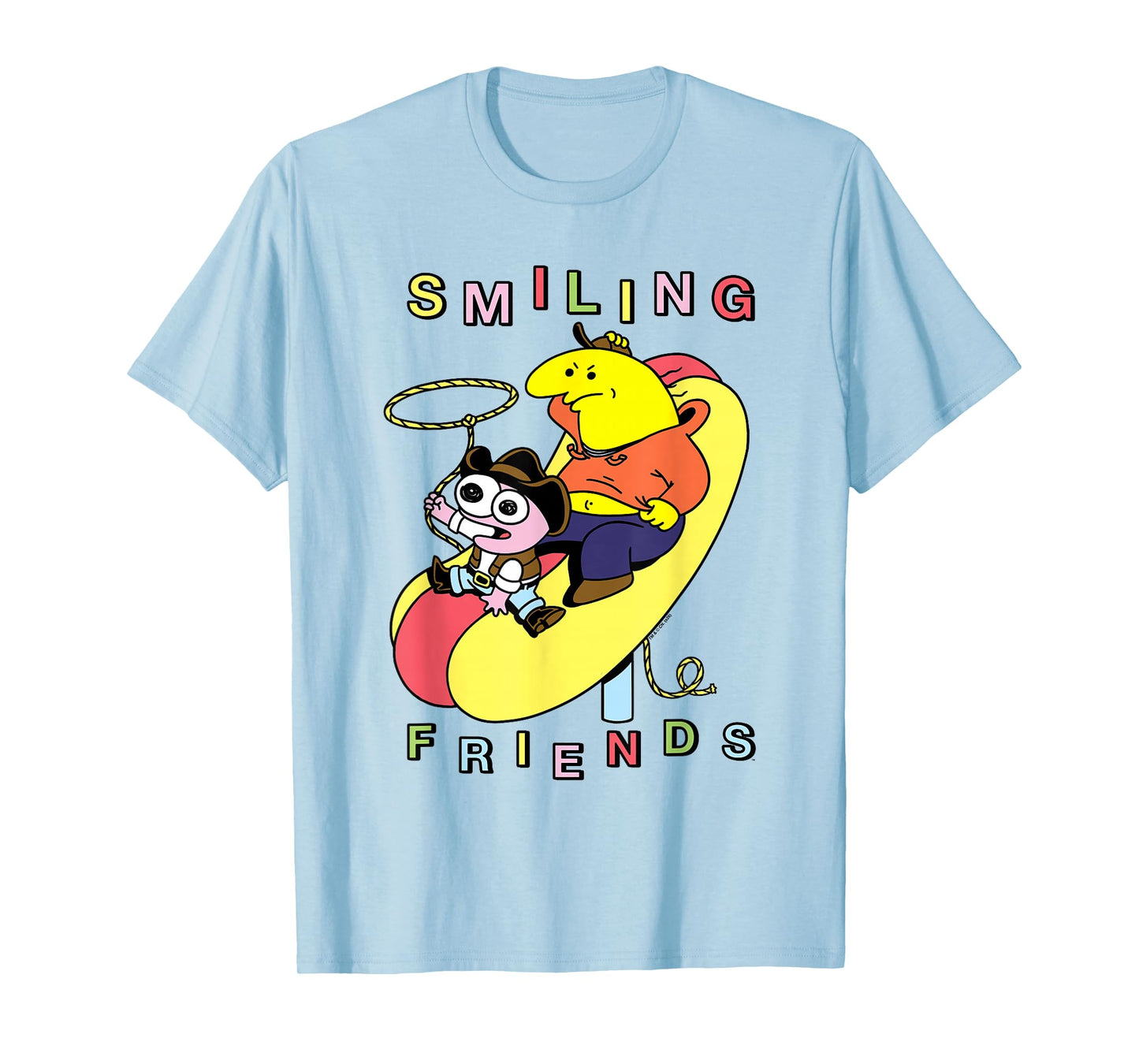 Smiling Friends Hot Dog Rodeo Western Funny Cartoon T-Shirt