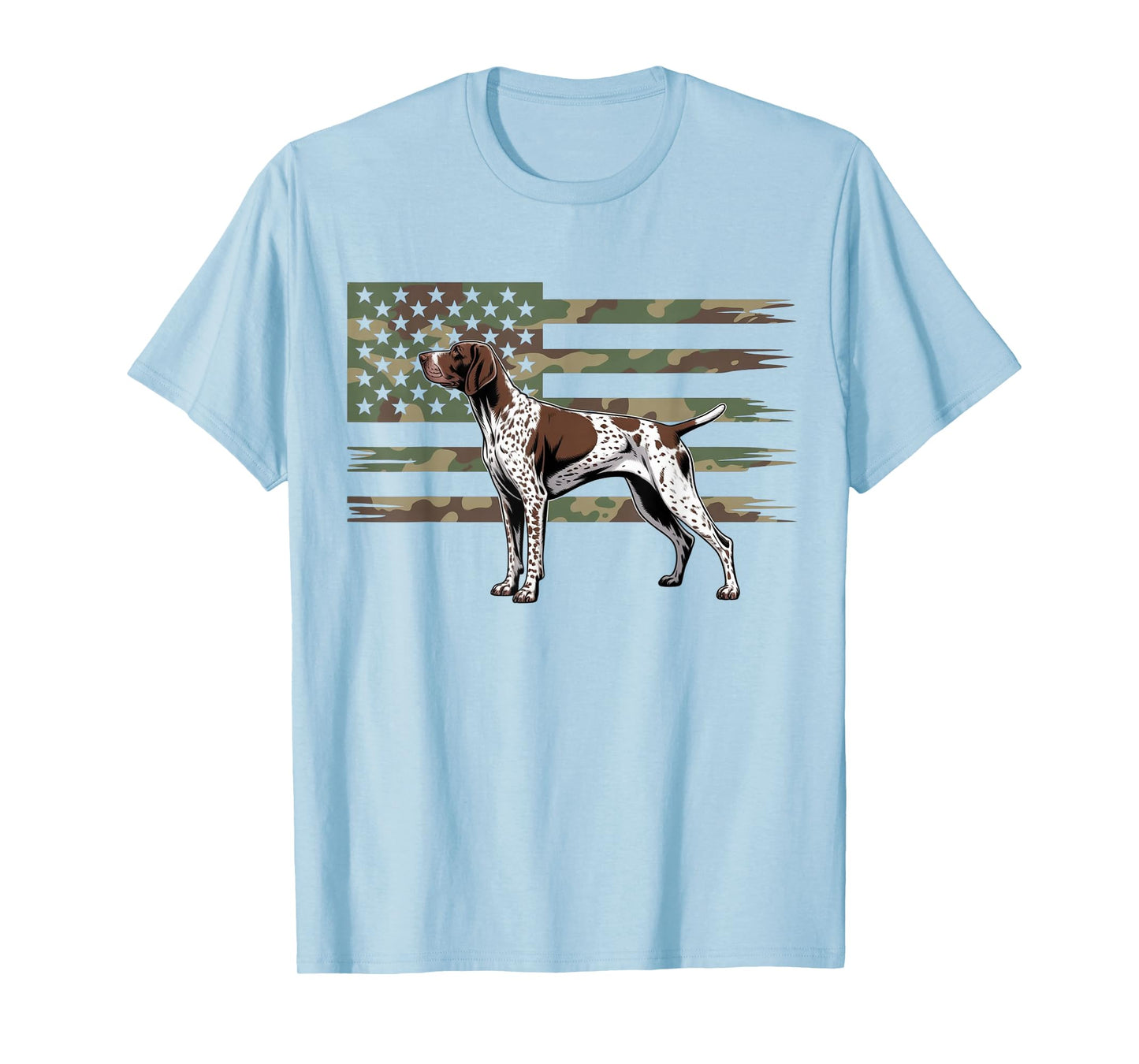 German Shorthaired Pointer Camouflage American Dogs Lovers T-Shirt