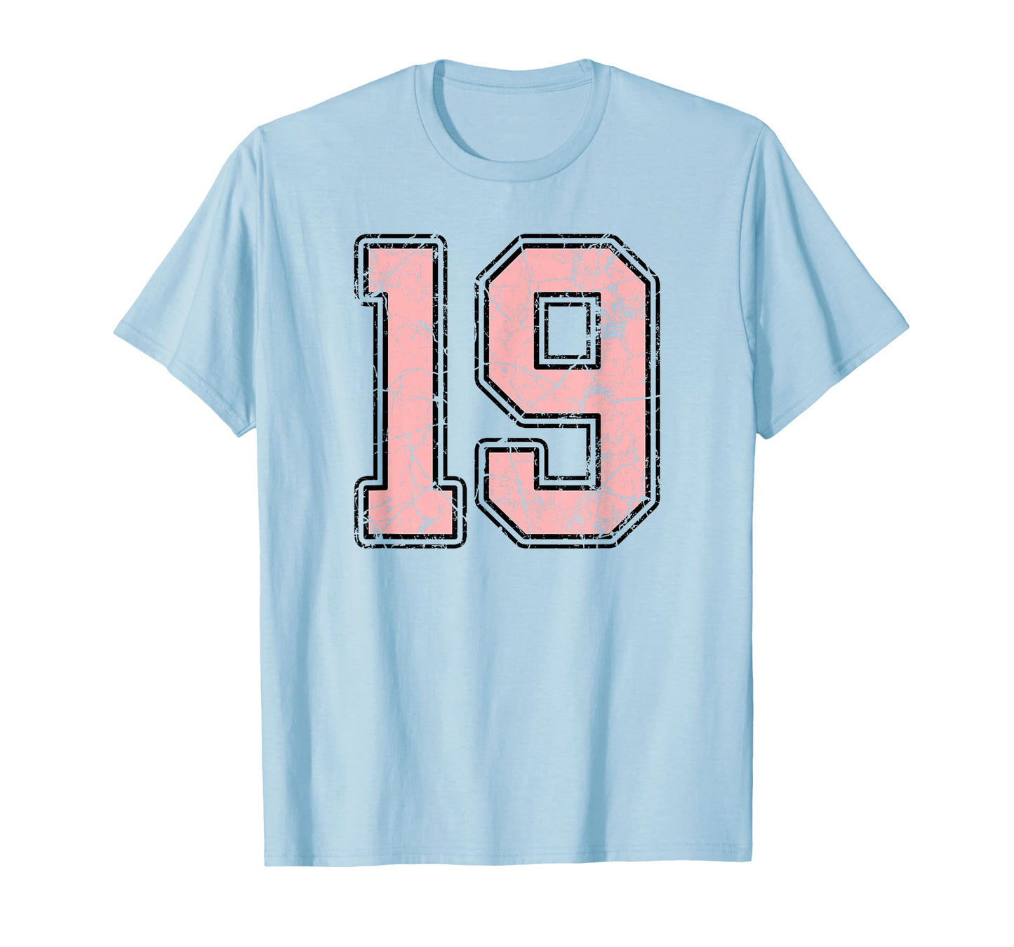 Pink and Black Number 19 Jersey Player Uniform #19 Fan T-Shirt