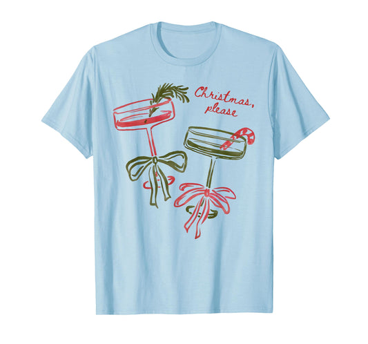 Martini Coquette Christmas Please Tini Bit Merry Girly Women T-Shirt
