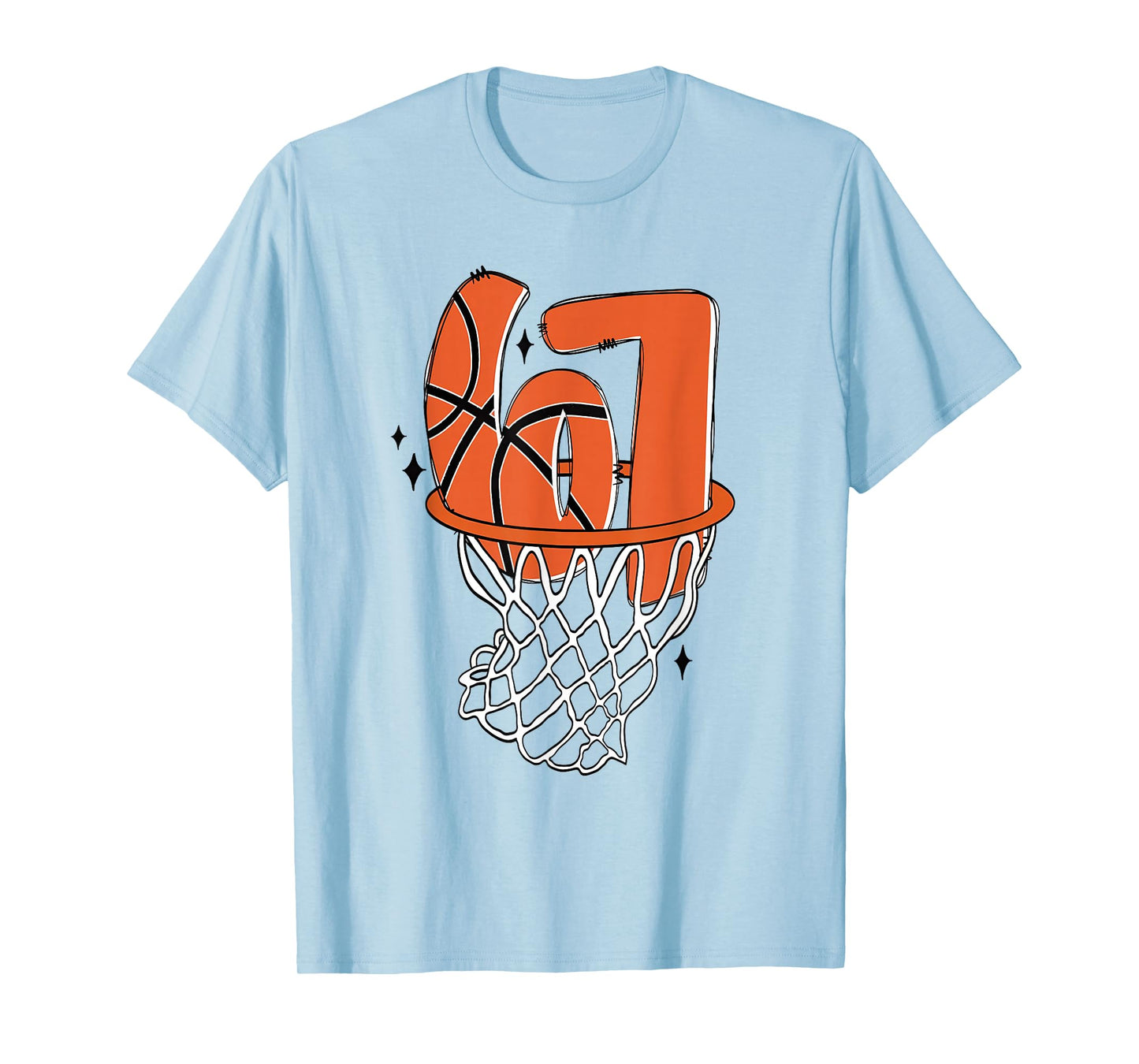 67 Basketball Six Seven 6 7 Meme Funny 67 Basketball T-Shirt