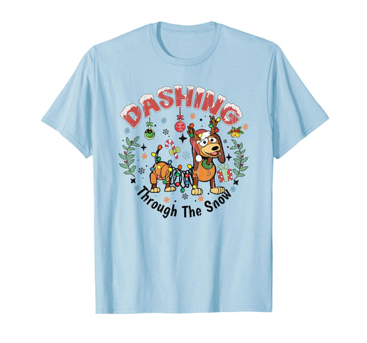 Dashing Through The Snow, Dog Christmas, Funny Christmas T-Shirt