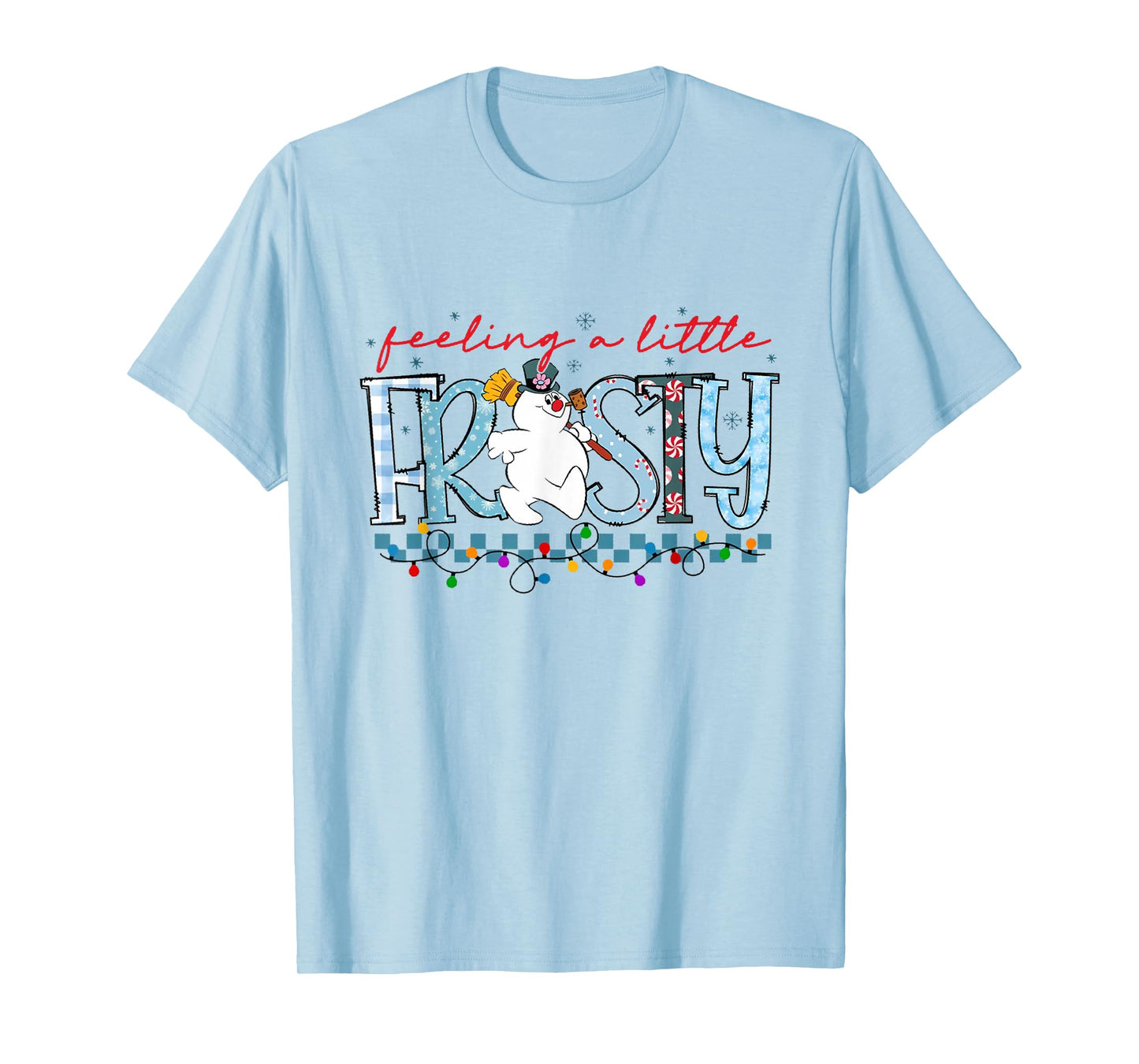 Feeling A Little Frosty Cute Snowman Christmas Humor Xmas T-Shirt