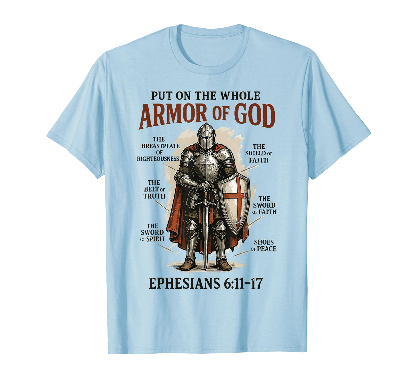 Toddler Full Armor God Warrior Christian Boys Youth Costume T-Shirt