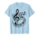 Pianist Music Note Treble Clef Piano Player Keyboard Teacher T-Shirt