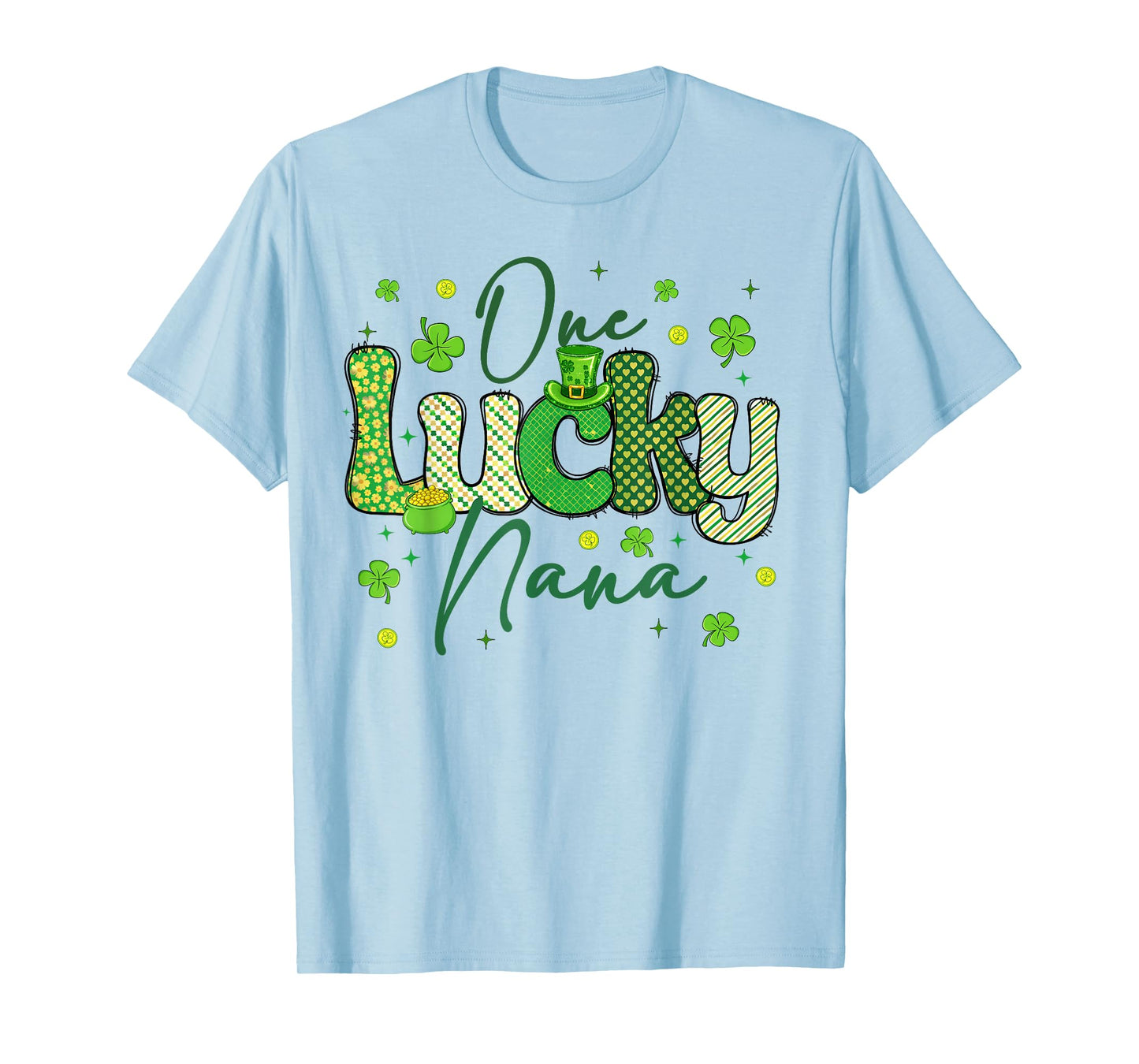 One Lucky Nana Funny Grandma Irish Shamrock St Patricks Day T-Shirt