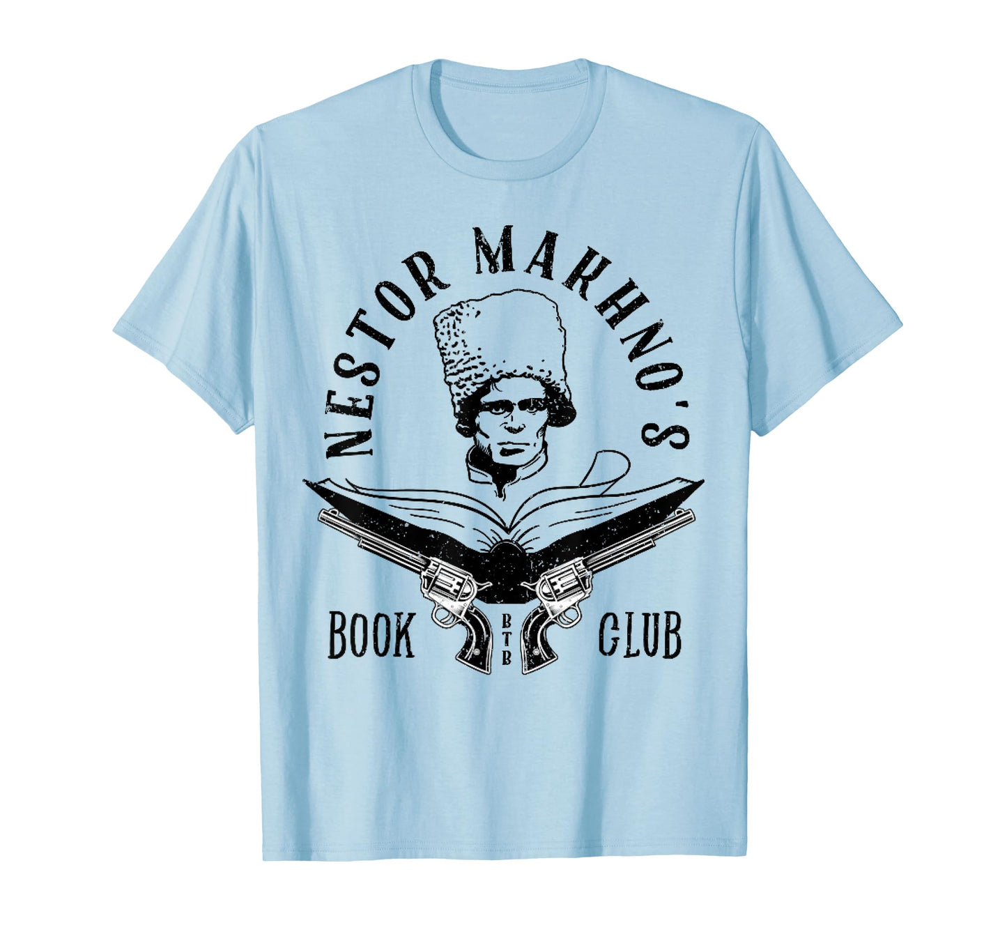 Vintage Nestor Makhno's Book Club Black Version T-Shirt