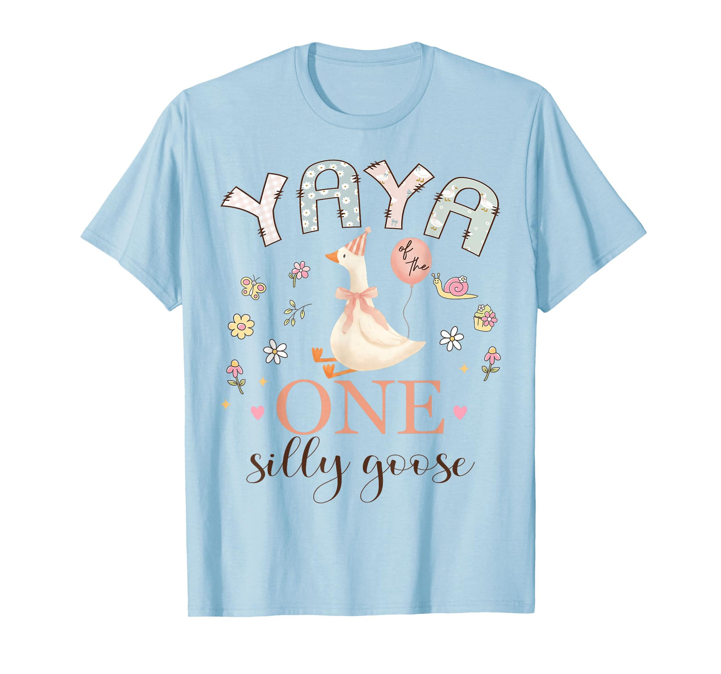 Yaya of The One Silly Goose 1st Birthday Girl Matching T-Shirt
