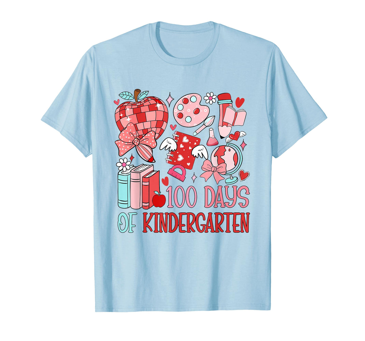 100 Days of Kindergarten 100th Day of School Teacher Kids T-Shirt