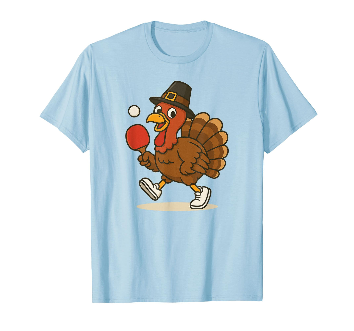 Thanksgiving Turkey Table Tennis Ping Pong Player T-Shirt