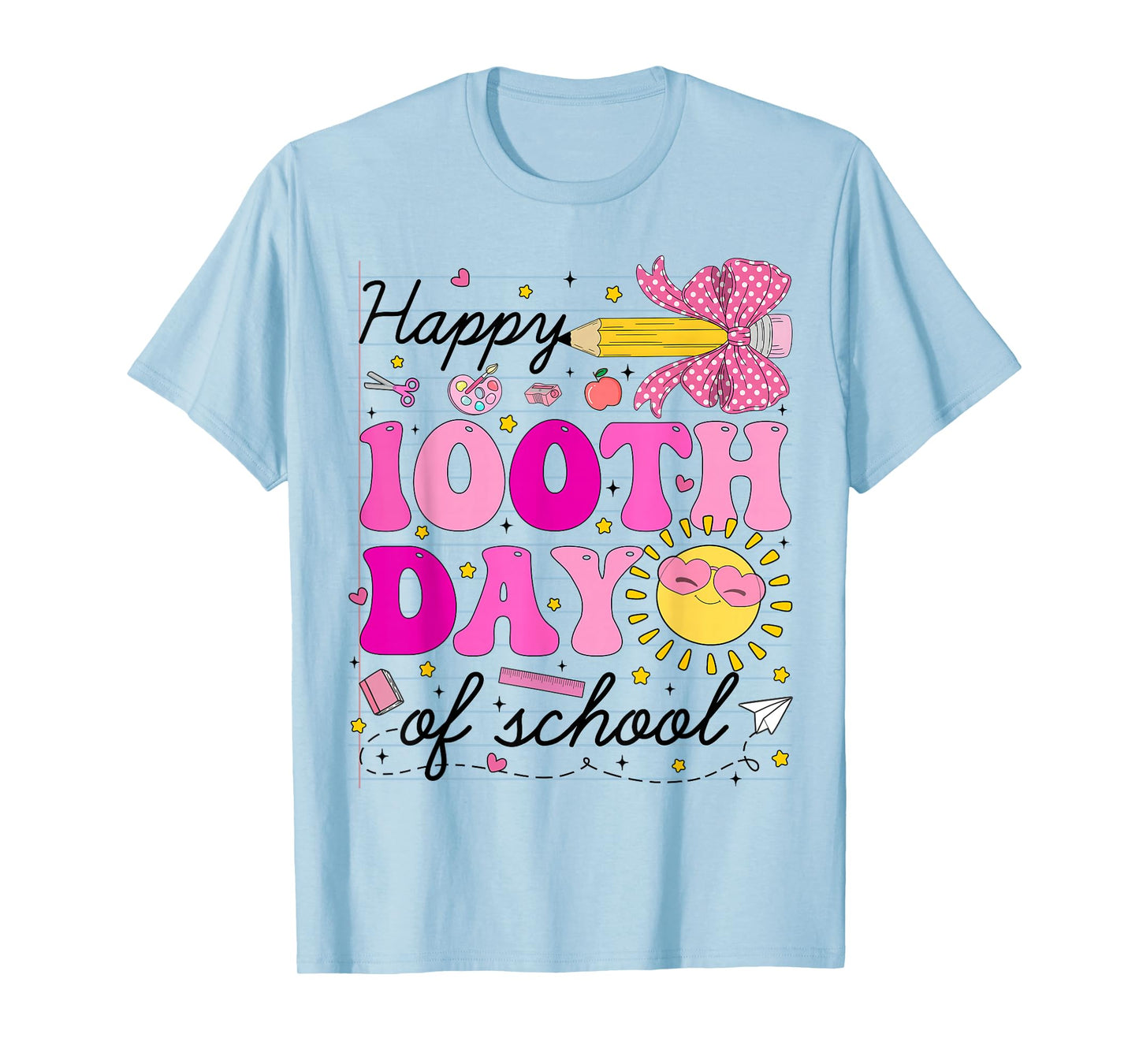 Happy 100 Days of School Coquette 100th Day Teachers Girls T-Shirt