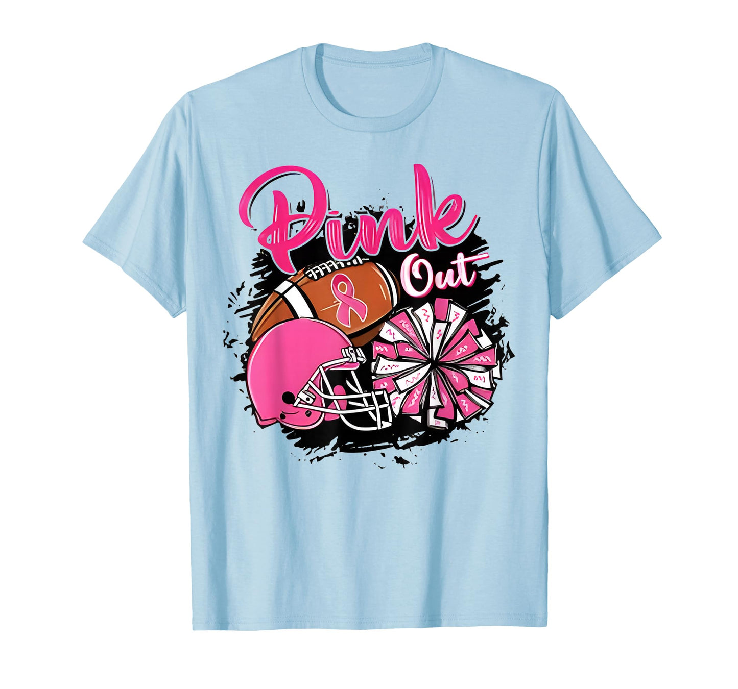Pink Out Tackle Breast Cancer Awareness American Football T-Shirt