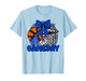 Basketball Game Day Go Cheer Team Blue Coquette Cheerleader T-Shirt