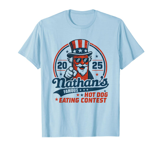 Funny Nathan’s Famous Hot Dog Eating Contest 2025 T-Shirt
