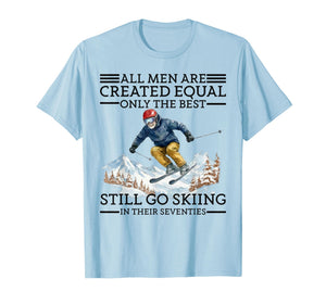 70th Birthday Skier Gifts Man 70 Years Old Skiing Lover T-Shirt