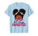 100 Days Smarter Black Girl Messy Bun 100th Day of School T-Shirt