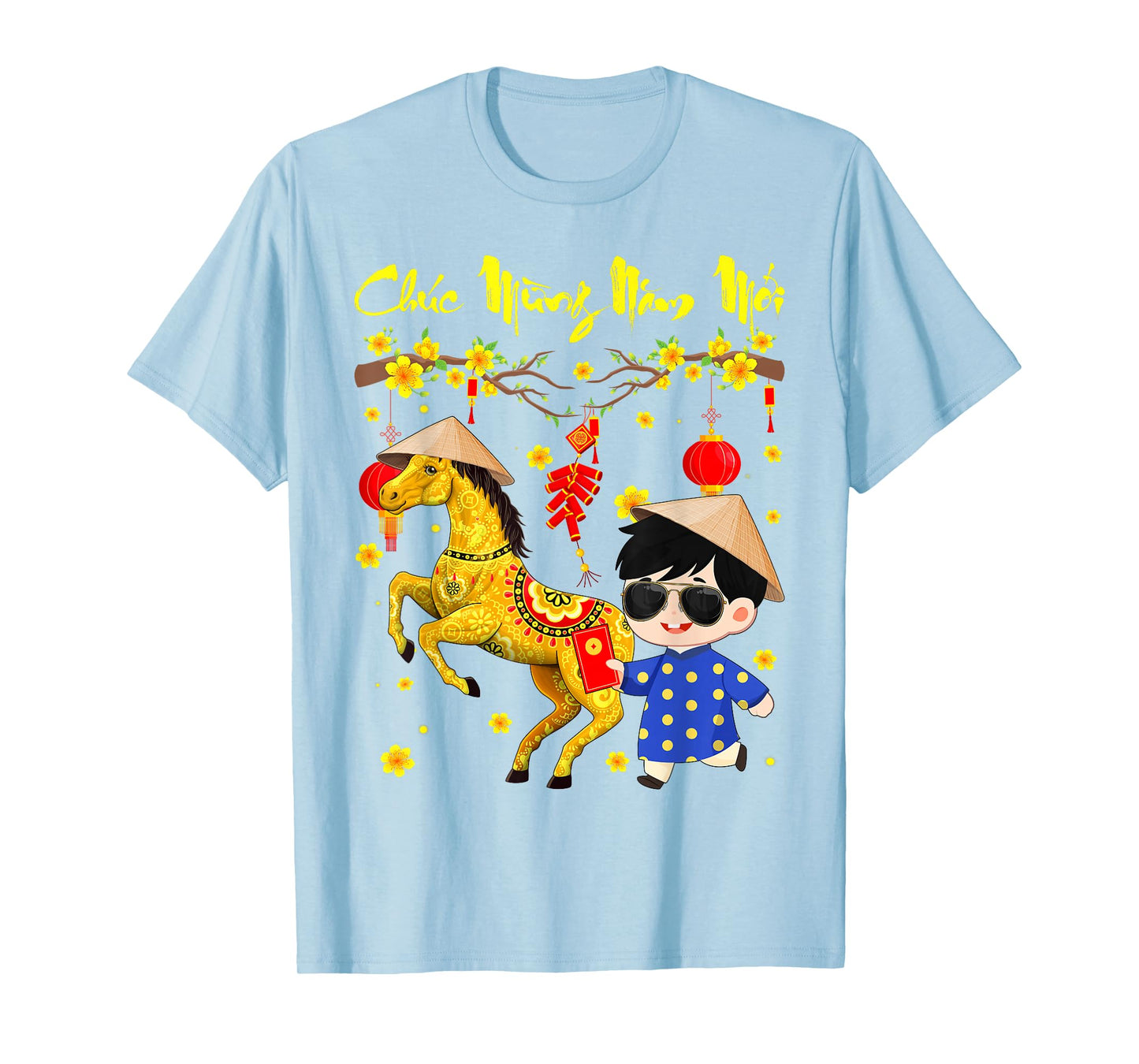 Chuc Mung NAM Moi Binh NGO TET 2026 Vietnamese Boy Ao Dai T-Shirt
