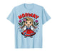 Cute Norwegian Girl with Flag Dress and Flowers for Kids T-Shirt