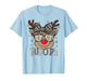 Run Rudolph Santa's Reindeer Christmas Camo Girls Toddlers T-Shirt