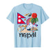 Nepal Flag Outfit Idea for Kids Nepalese Nepali Heritage T-Shirt