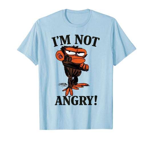 Humor I'm Not Angry Grumpy Funny Monkey Meme T-Shirt