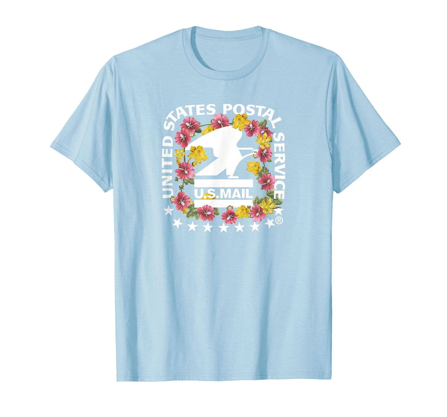 United States Postal Service Vintage Floral Logo USPS T-Shirt