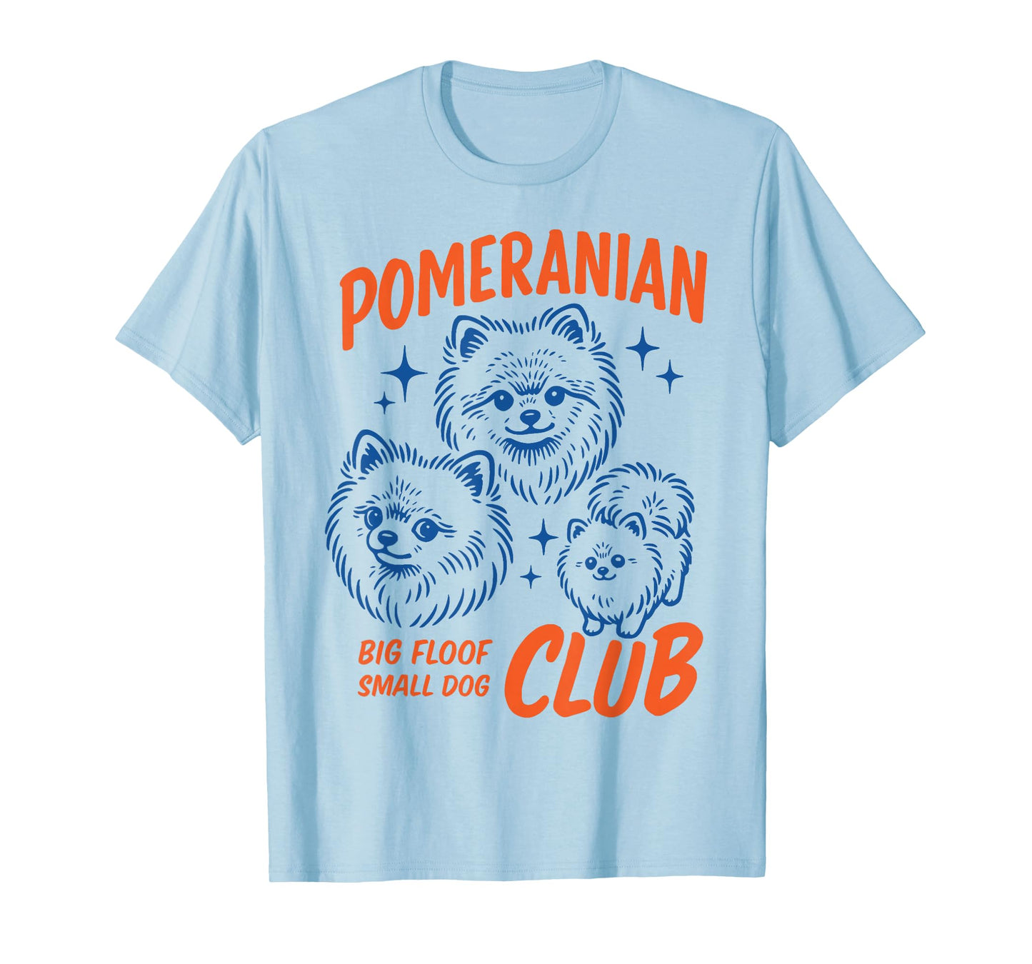 Retro Pomeranian Club Cute Small Dog Club Pet Lover T-Shirt