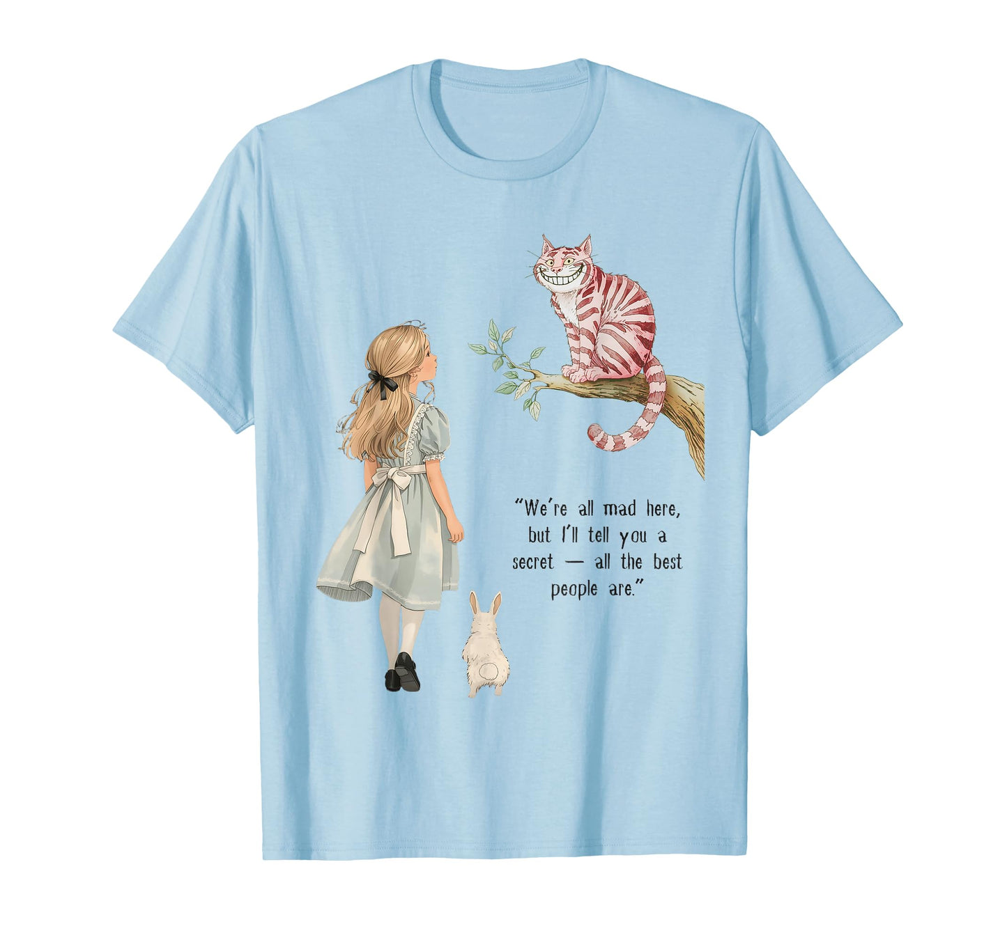 Alice Adventures Wonderland Retro Childrens Vintage Book Day T-Shirt