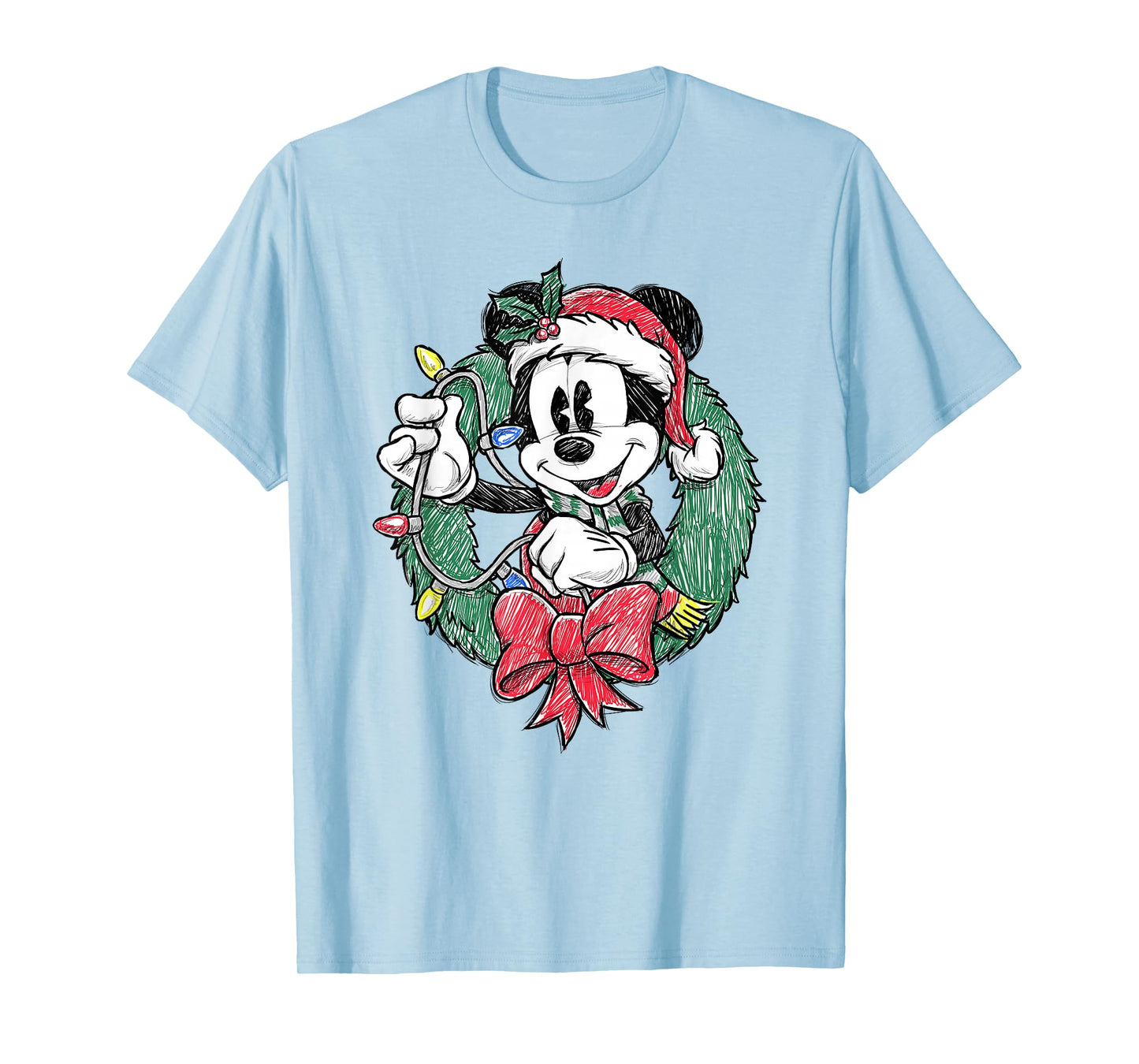Disney Mickey and Friends Christmas Sketch Ornament Mickey T-Shirt