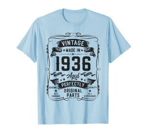 Vintage 1936 90yr 90th Birthday Gifts for Men 90 Years Old T-Shirt
