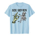 Funny Six Seven 6 7 Meme 67 Skeleton Hand Halloween Costume T-Shirt