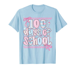 Coquette Happy 100 Days of School Girls 100th Day Teacher T-Shirt