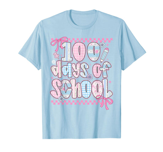 Coquette Happy 100 Days of School Girls 100th Day Teacher T-Shirt