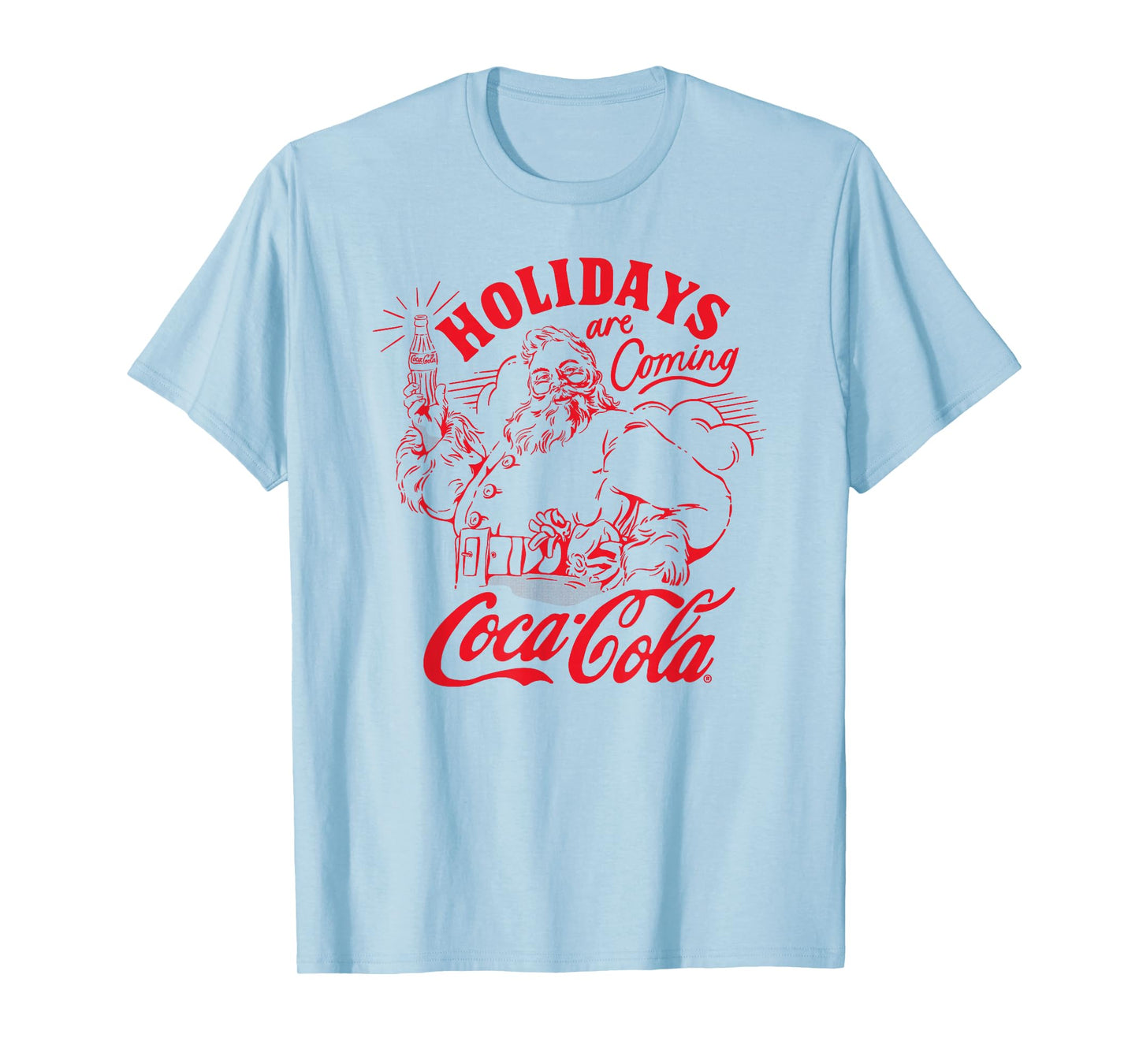 Coca-Cola Christmas Holidays Are Coming Vintage Poster T-Shirt