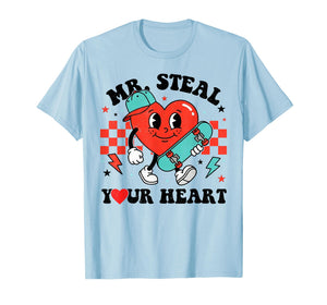 Mr Steal Your Heart for Boys Toddlers Valentine's Day Kids T-Shirt
