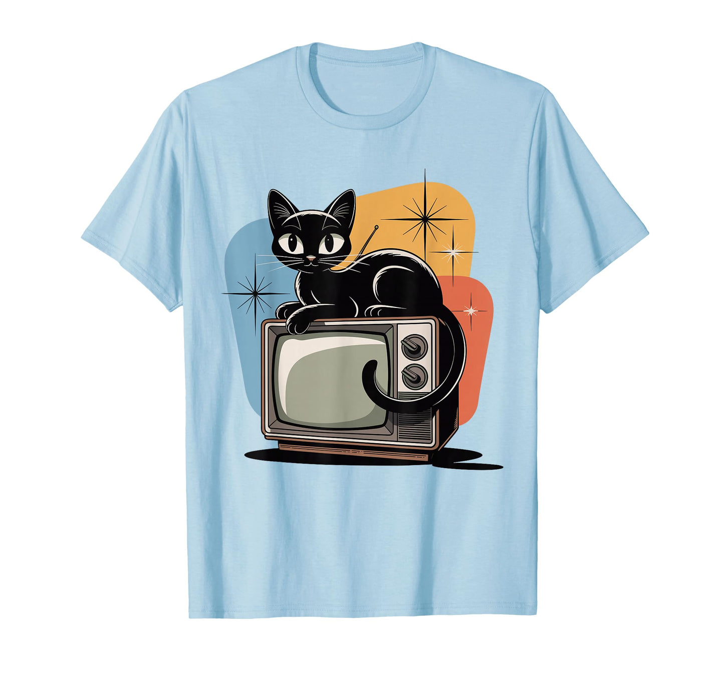Atomic Age, Retro Cat, Vintage & Modern Mid-Century TV T-Shirt