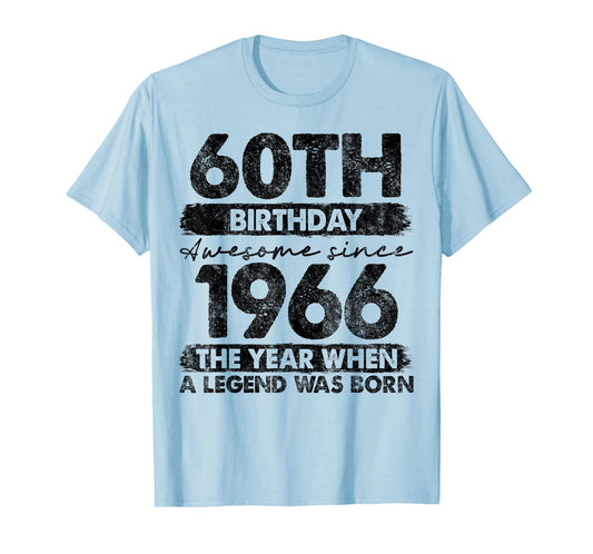 60 Year Old Gifts Vintage 1966 Limited Edition 60th Birthday T-Shirt