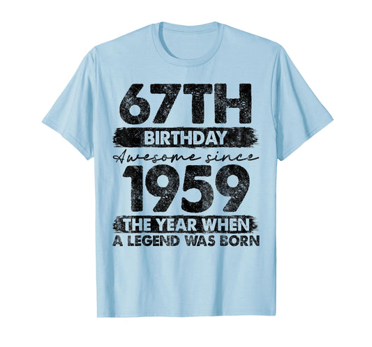 67 Year Old Gifts Vintage 1959 Limited Edition 67th Birthday T-Shirt