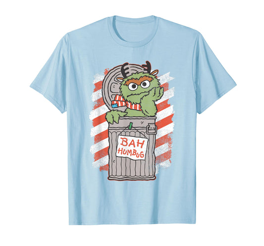 Sesame Street Bah Humbug Christmas Oscar Comic T-Shirt