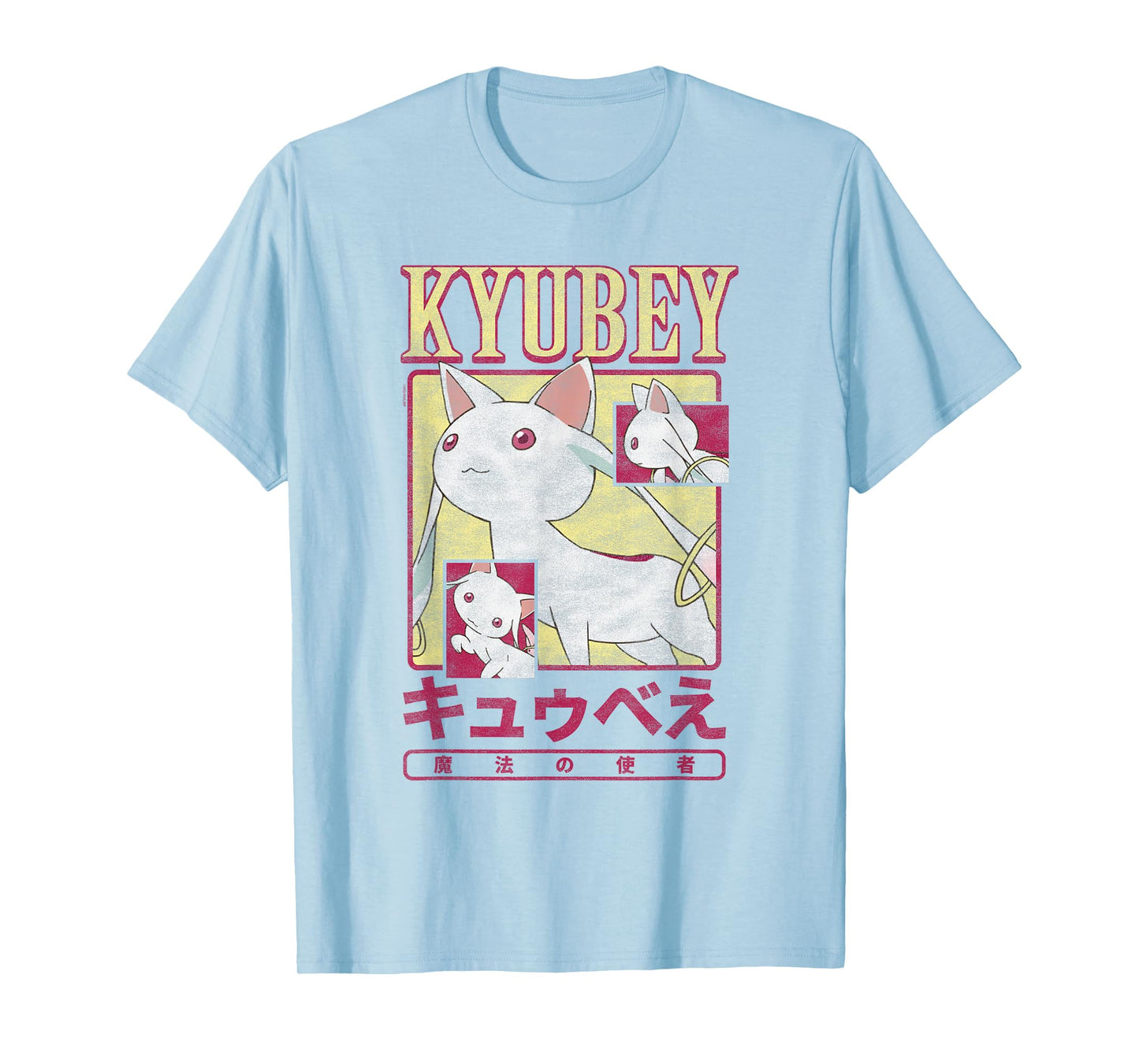 Madoka Magica Kyubey Collage Magic Creature Anime T-Shirt