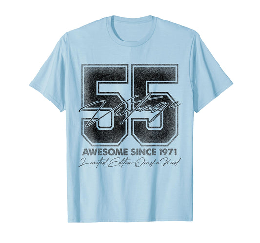 55 Year Old Gifts Vintage 1971 Limited Edition 55th Birthday T-Shirt